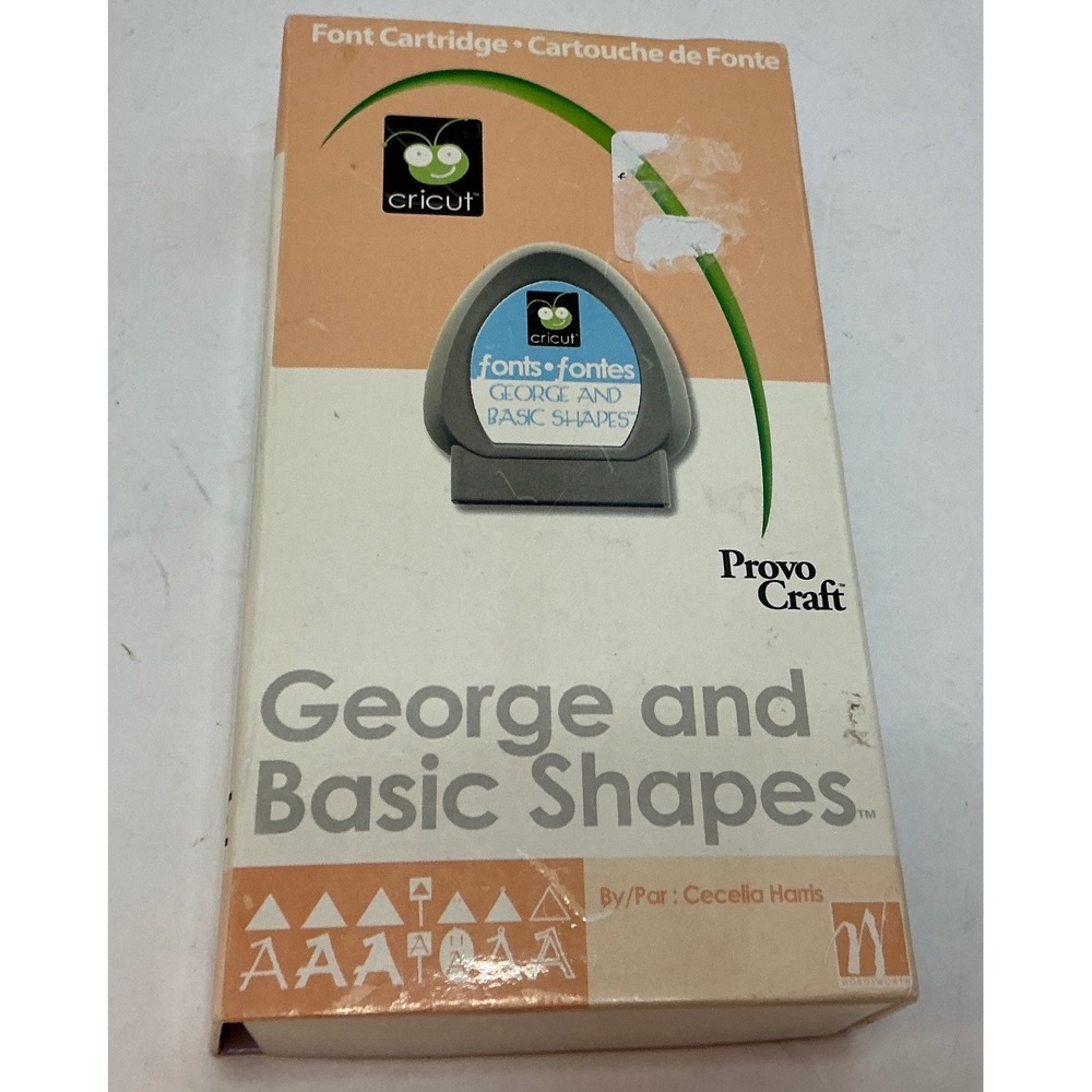 Cricut George and Basic Shapes Font Cartridge and Handbook Provo Craft 29-0046